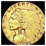 1925-D $2.50 Gold Quarter Eagle CLOSELY