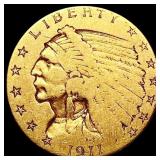 1911 $2.50 Gold Quarter Eagle NICELY CIRCULATED