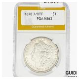 1878 7/8 TF Morgan Silver Dollar PGA MS63