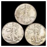 1943-1944 Walking Liberty Half Dollar Lot [3