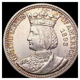 1893 Isabella Silver Quarter UNCIRCULATED