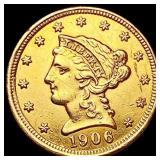 1906 $2.50 Gold Quarter Eagle CLOSELY