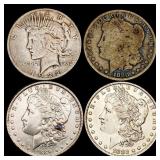 1880-1922 US Silver Dollar Lot [4 Coins] HIGH