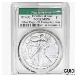 2021-P Silver Eagle PCGS MS70