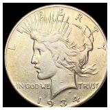 1934-S Silver Peace Dollar CLOSELY UNCIRCULATED