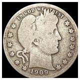 1909 O Barber Quarter NICELY CIRCULATED