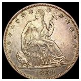 1860-O Seated Liberty Half Dollar NEARLY