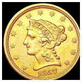 1857 $2.50 Gold Quarter Eagle UNCIRCULATED