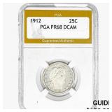 1912 Barber Quarter PGA PR68 DCAM