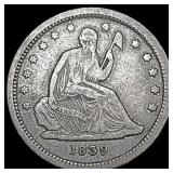 1839 Seated Liberty Quarter ABOUT UNCIRCULATED