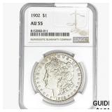 1902 Morgan Silver Dollar NGC AU55