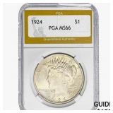 1924 Silver Peace Dollar PGA MS66