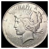 1927-D Silver Peace Dollar NEARLY UNCIRCULATED