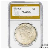 1927-D Silver Peace Dollar PGA MS63