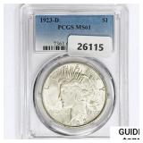 1923-D Silver Peace Dollar PCGS MS61