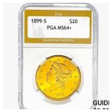 1899-S $20 Gold Double Eagle PGA MS64+