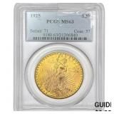 1925 $20 Gold Double Eagle PCGS MS63