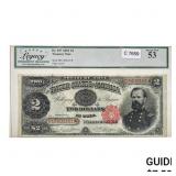 1891 $2 "MCPHERSON" TREASURY NOTE LEGACY AU-53