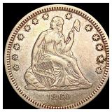 1860-O Seated Liberty Quarter CLOSELY