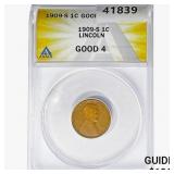 1909-S Wheat Cent ANACS G4