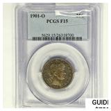 1901-O Barber Quarter PCGS F15