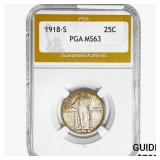 1918-S Standing Liberty Quarter PGA MS63