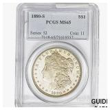 1880-S Morgan Silver Dollar PCGS MS65