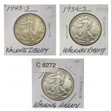 [3] 1929-1943-S Walking Liberty Half Dollar