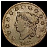 1827 Coronet Head Large Cent NICELY CIRCULATED