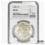 1902 Morgan Silver Dollar NGC MS62