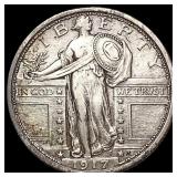 1917 T1 Standing Liberty Quarter LIGHTLY