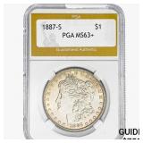 1887-S Morgan Silver Dollar PGA MS63+