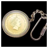 2009 Australia 1oz Gold Kangaroo Keychain GEM