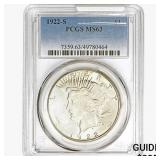 1922-S Silver Peace Dollar PCGS MS63