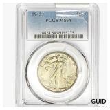 1945 Walking Liberty Half Dollar PCGS MS64