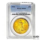 1924 $20 Gold Double Eagle PCGS MS64