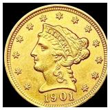 1901 $2.50 Gold Quarter Eagle UNCIRCULATED