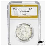 1923-S Monroe Half Dollar PGA MS66