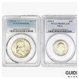 [2]1953-1976 25C Wahsington & 50C Franklin PCGS