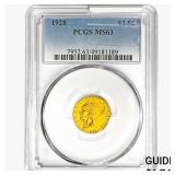 1928 $2.50 Gold Quarter Eagle PCGS MS63