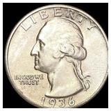 1936-D Washington Silver Quarter UNCIRCULATED