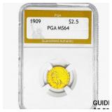 1909 $2.50 Gold Quarter Eagle PGA MS64