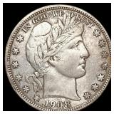 1908-D Barber Half Dollar CLOSELY UNCIRCULATED