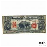 FR. 122 1901 $10 BISON LEGAL TENDER USN VF