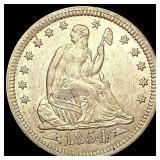 1854 Arws Seated Liberty Quarter CLOSELY