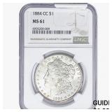 1884-CC Morgan Silver Dollar NGC MS61