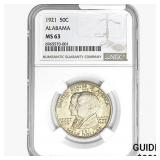 1921 Alabama Half Dollar NGC MS63