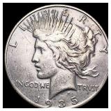 1935 Silver Peace Dollar CLOSELY UNCIRCULATED