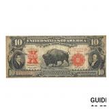 1901 $10 "BISON" LEGAL TENDER USN VERY FINE