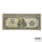 1899 $5 "CHIEF" SILVER CERTIFICATE VERY FINE